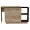 Tuhome Sicilia Kitchen Island, Two External Shelves, Double Door Cabinets, Three Shelves, Black/Light Oak BWD5580 - alternate 7